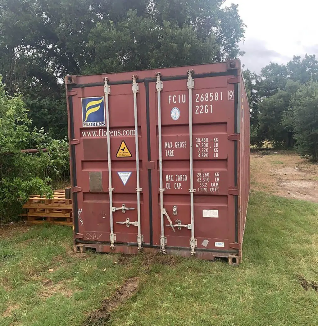 20-foot Shipping Container –  Weights and Dimensions
