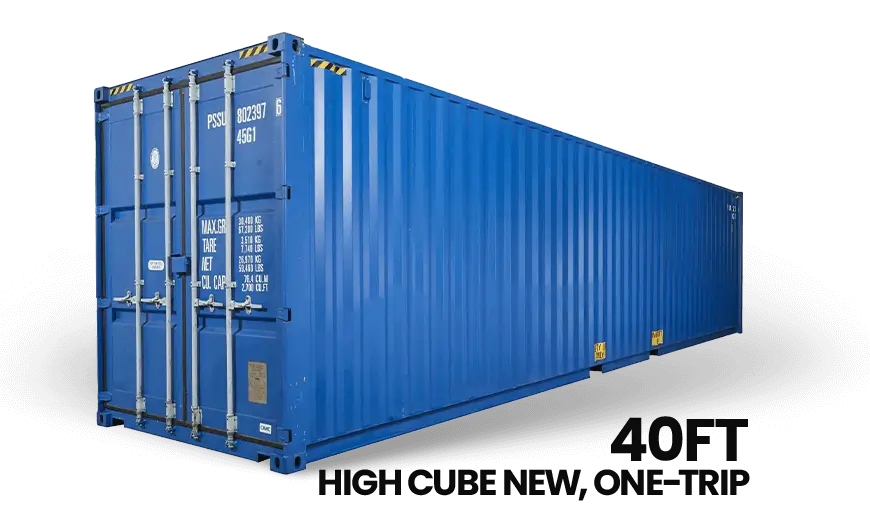 40ft High Cube New, One-Trip