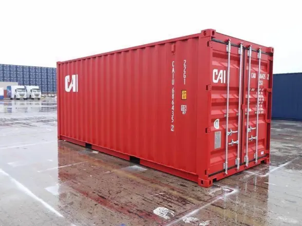 New One Trip Shipping Container Red