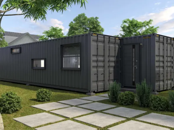 Exterior View Shipping Containers Home